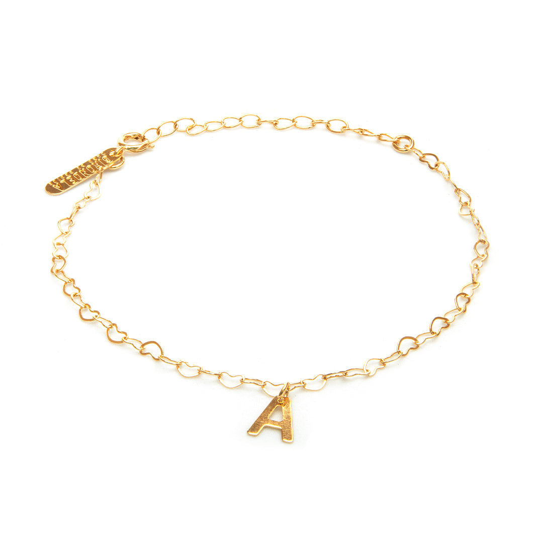 Pulsera Corazones  - Chapa de Oro