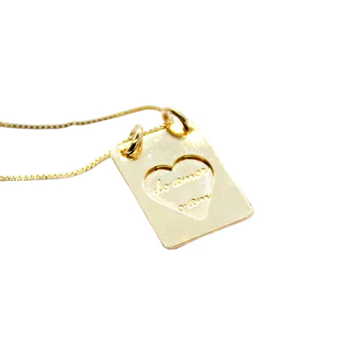 Collar Love - Chapa de Oro