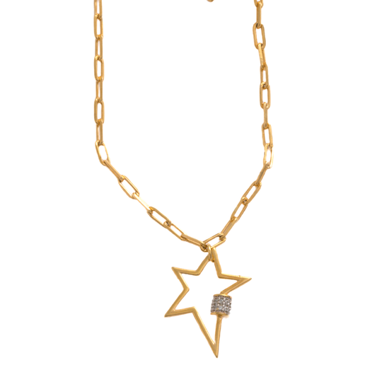 Pulsera Eslabones Estrella - Chapa de Oro