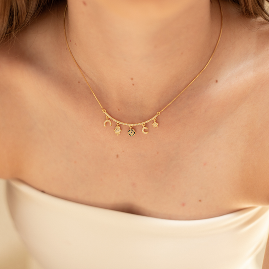 Collar con dijes – Chapa de Oro