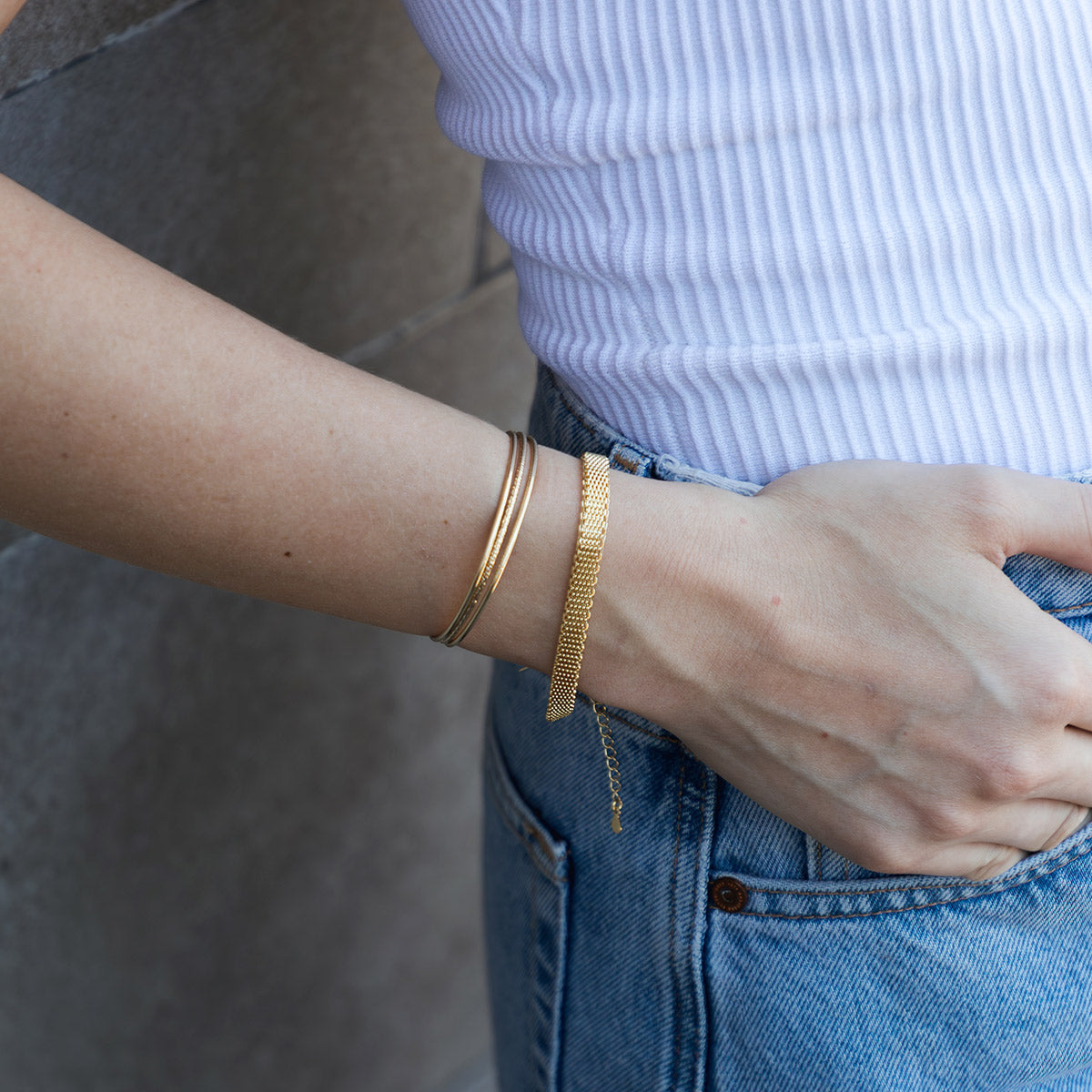 Pulsera de Red - Chapa de Oro