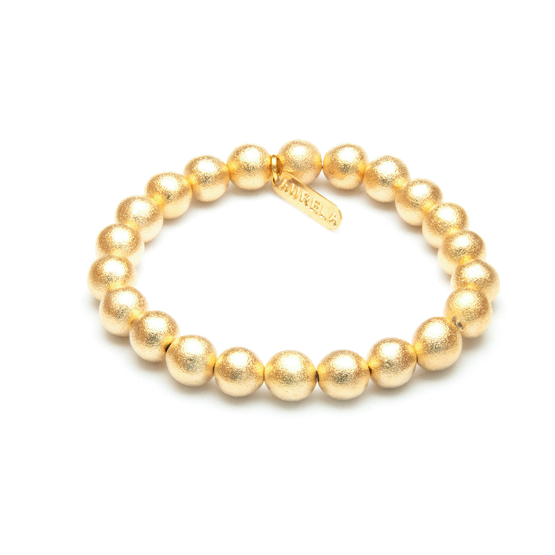 Pulsera Esferas Medianas – Chapa de Oro