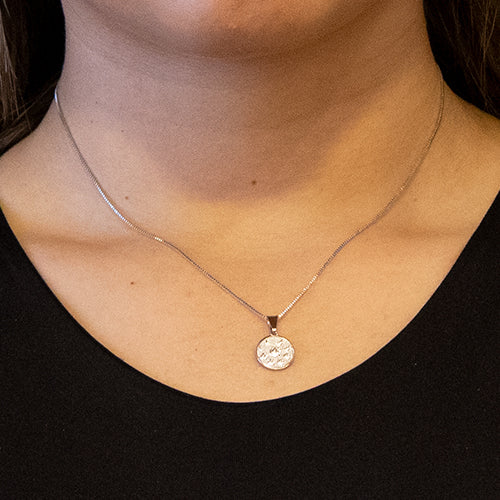 Moon Phase Silver Necklace - Chapa de Rodio