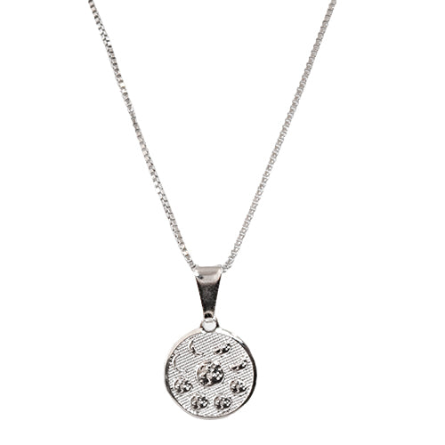 Moon Phase Silver Necklace - Chapa de Rodio