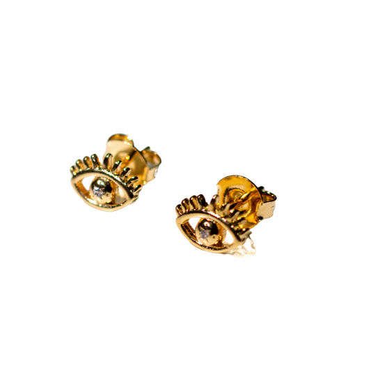 ARETE OJO - CHAPA DE ORO