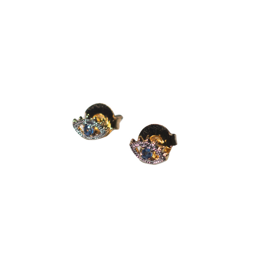 ARETE OJOS ZIRCONIA AZUL