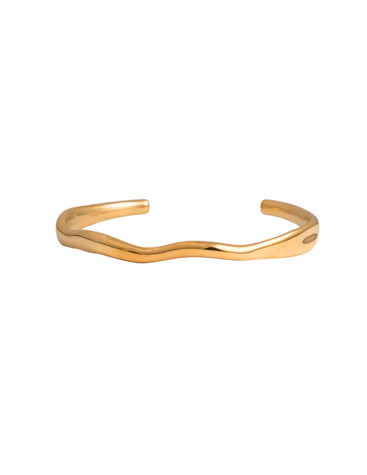 PULSERA RÍGIDA ONDULADA PLATA