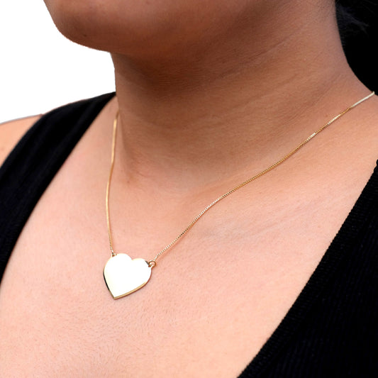 Heart Necklace - Chapa de Oro