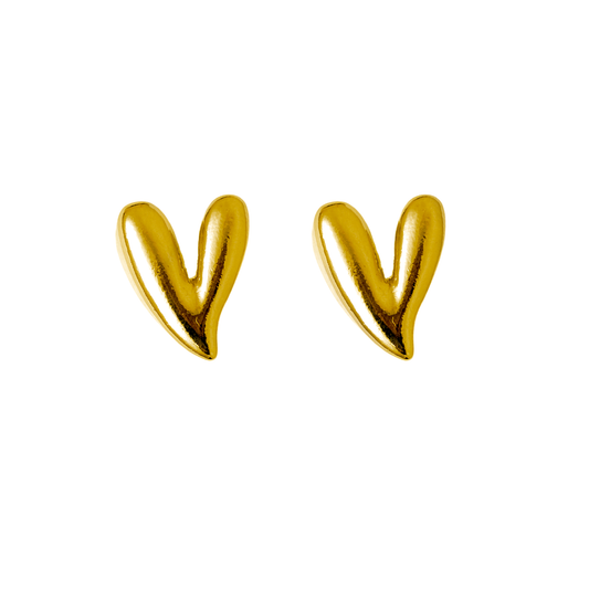 Arete Corazón - Chapa de Oro
