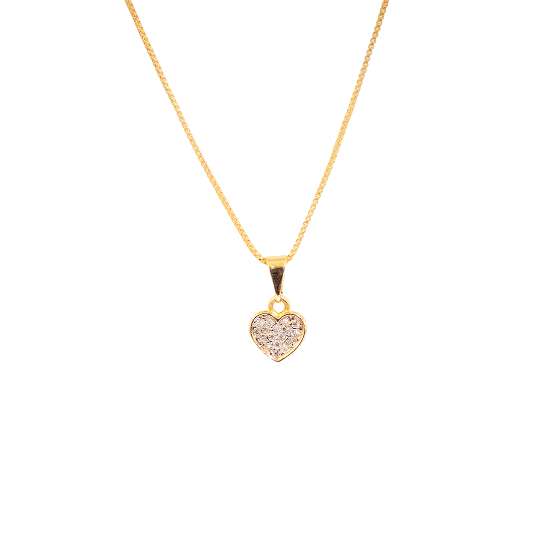 Collar Alma- Dije de corazón - Chapa de Oro